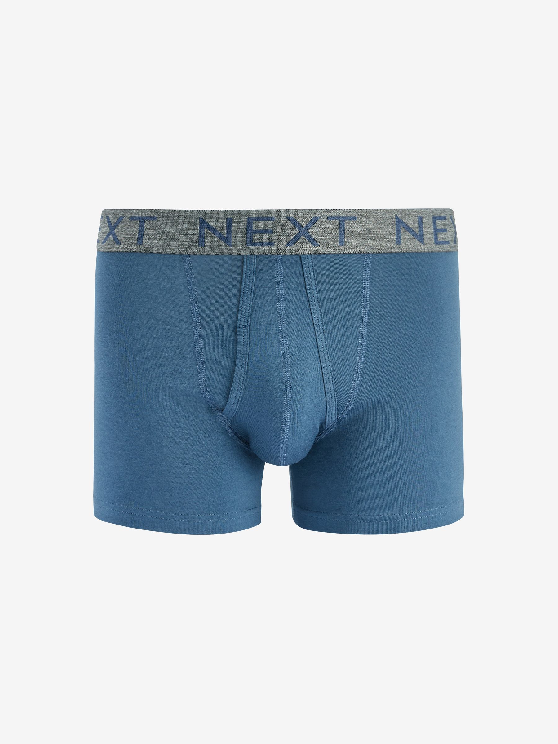Blauw - Standaard - 10 Boxershorts zonder plooi