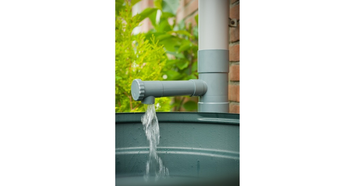 NatureRegentonvulautomaat met instelbare doorvoer waterkraan  (Grijs)