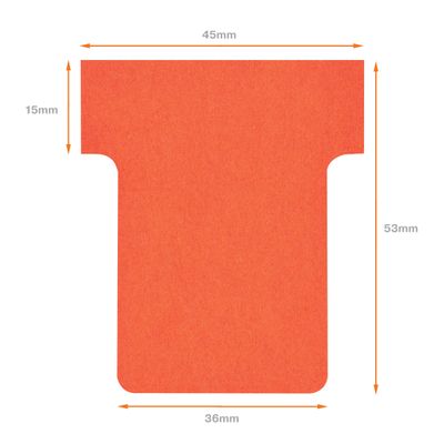 Nobo - 100 Fiches en T - Taille 1,5 - rouge