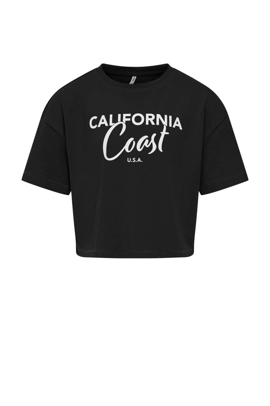 ONLY T-shirt KOGOLIVIA met tekst zwart