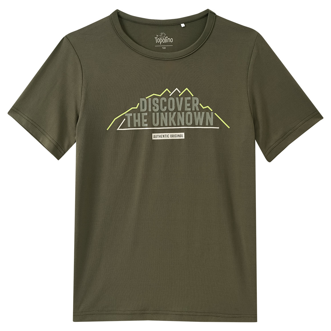 Topolino Jungen T-Shirt mit Berg-Motiv dunkeloliv