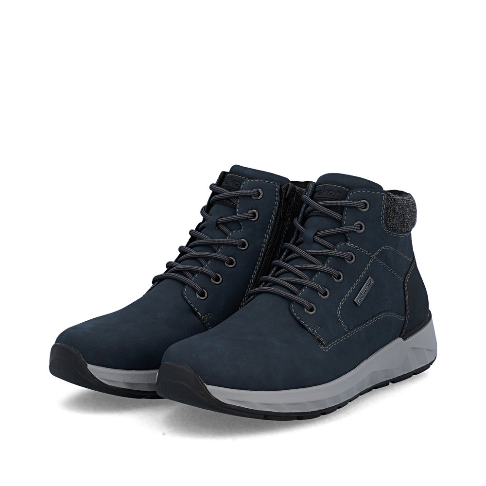 Rieker Herren-Outdoor-TEX-Stiefel Ozean-Blau-Grau-Schwarz