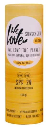 We Love The Planet Sunscreen Stick SPF 20 Vegan 50g