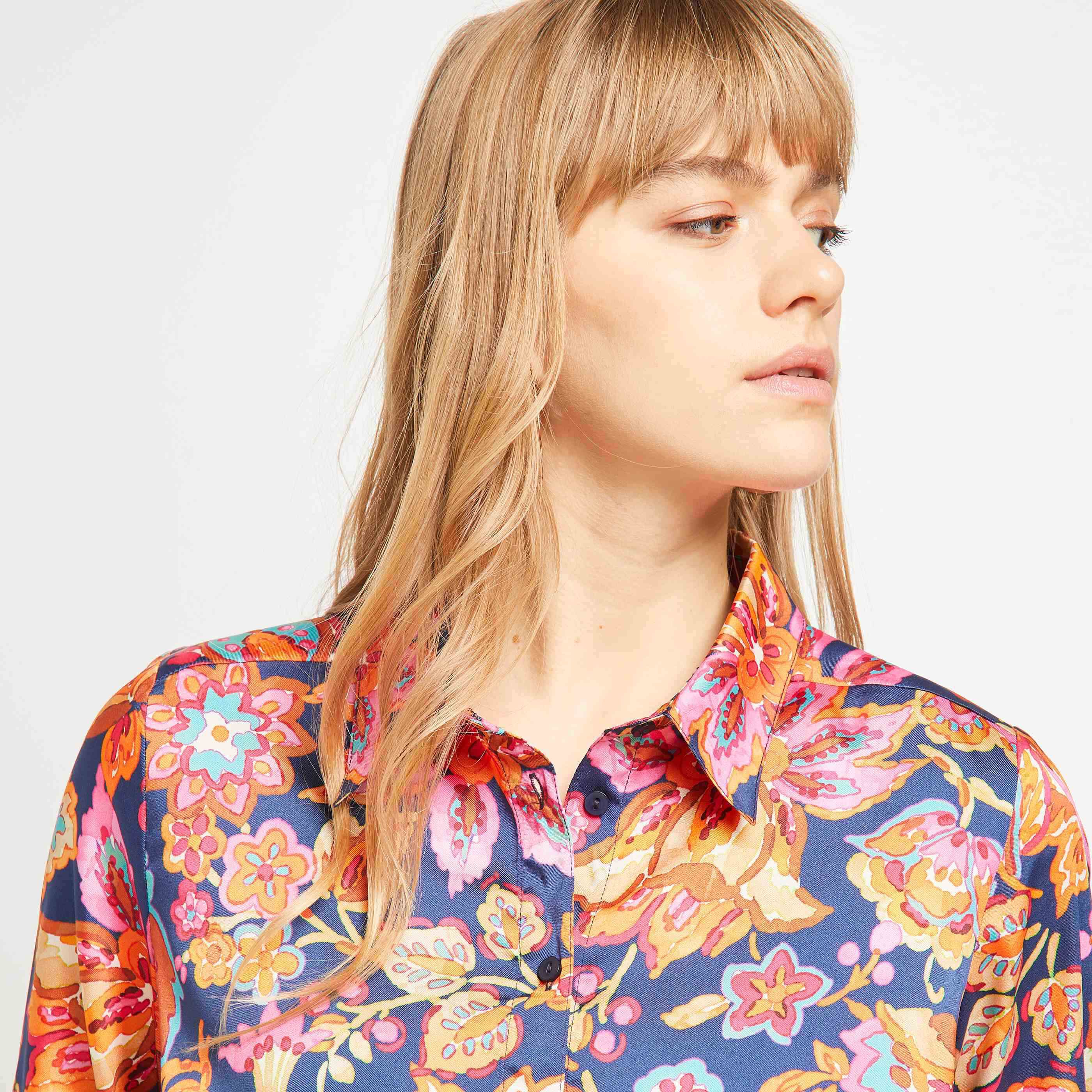Chemise satin femme - IMPRIME