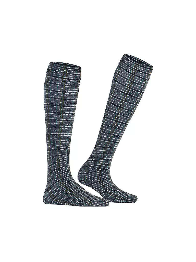 FALKE Kniestrümpfe DORMANT TWEED royal blue blau