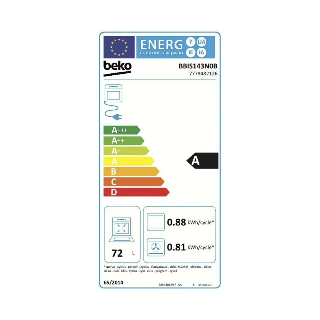 beko BBIS143N0B & HIC 64401 Herdset 230V