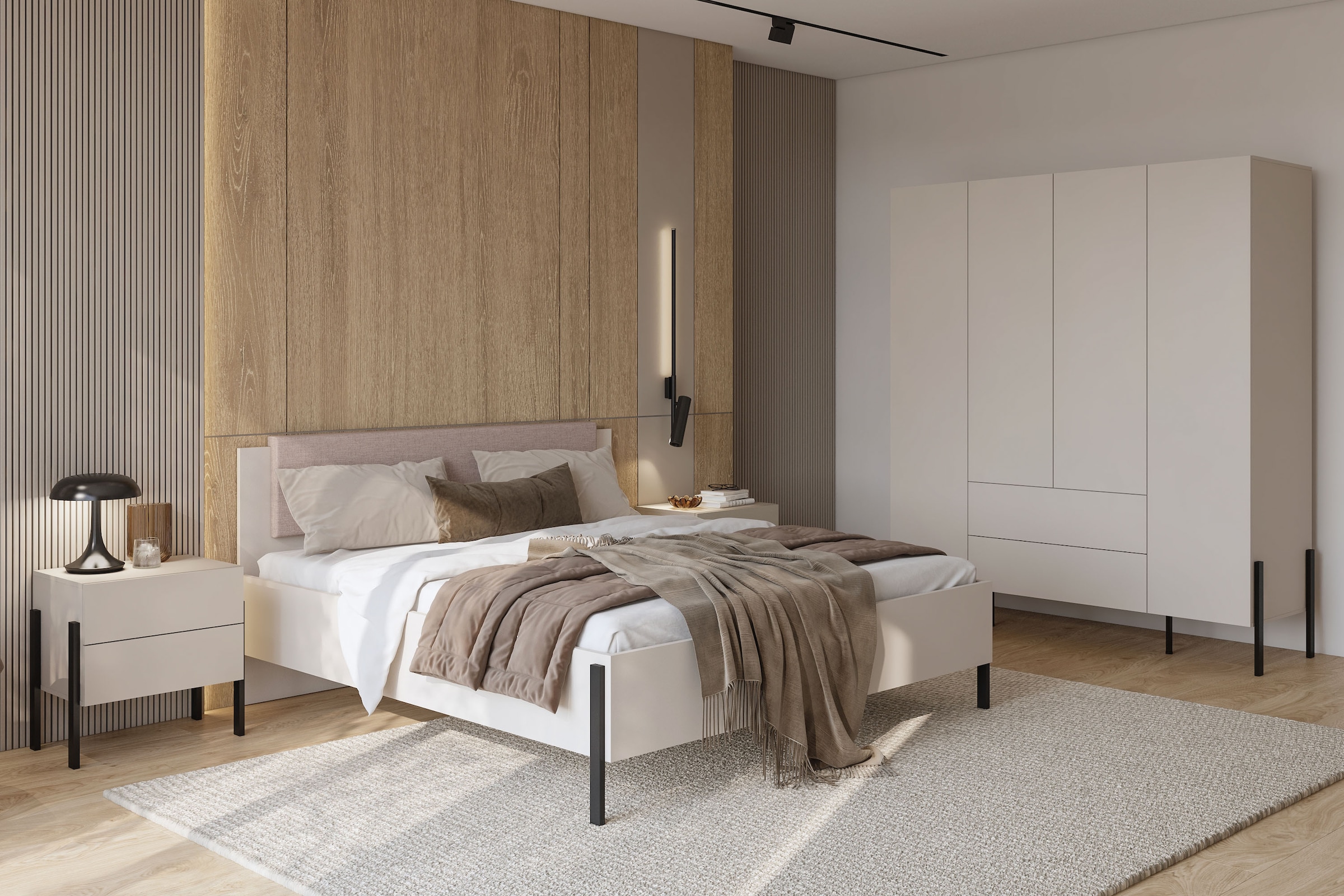 Home affaire Nachtkommode »Jukon, Breite 59 cm, moderne Kommode mit zwei Schubladen« Nako mit zwei Schubladen, push to open Funktion