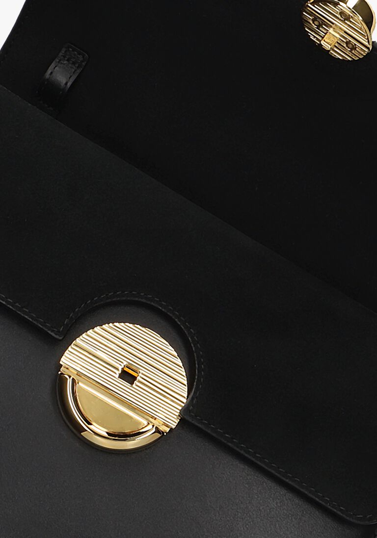 zwarte furla schoudertas sfera s crossbody round