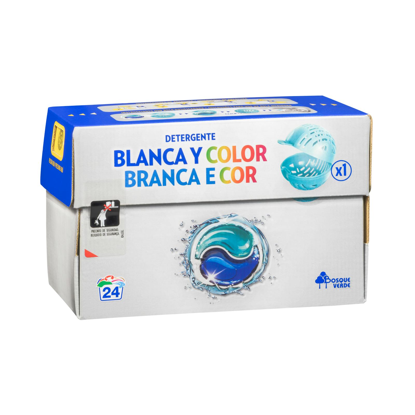 Lessive blanche et couleur Forest Green en capsules