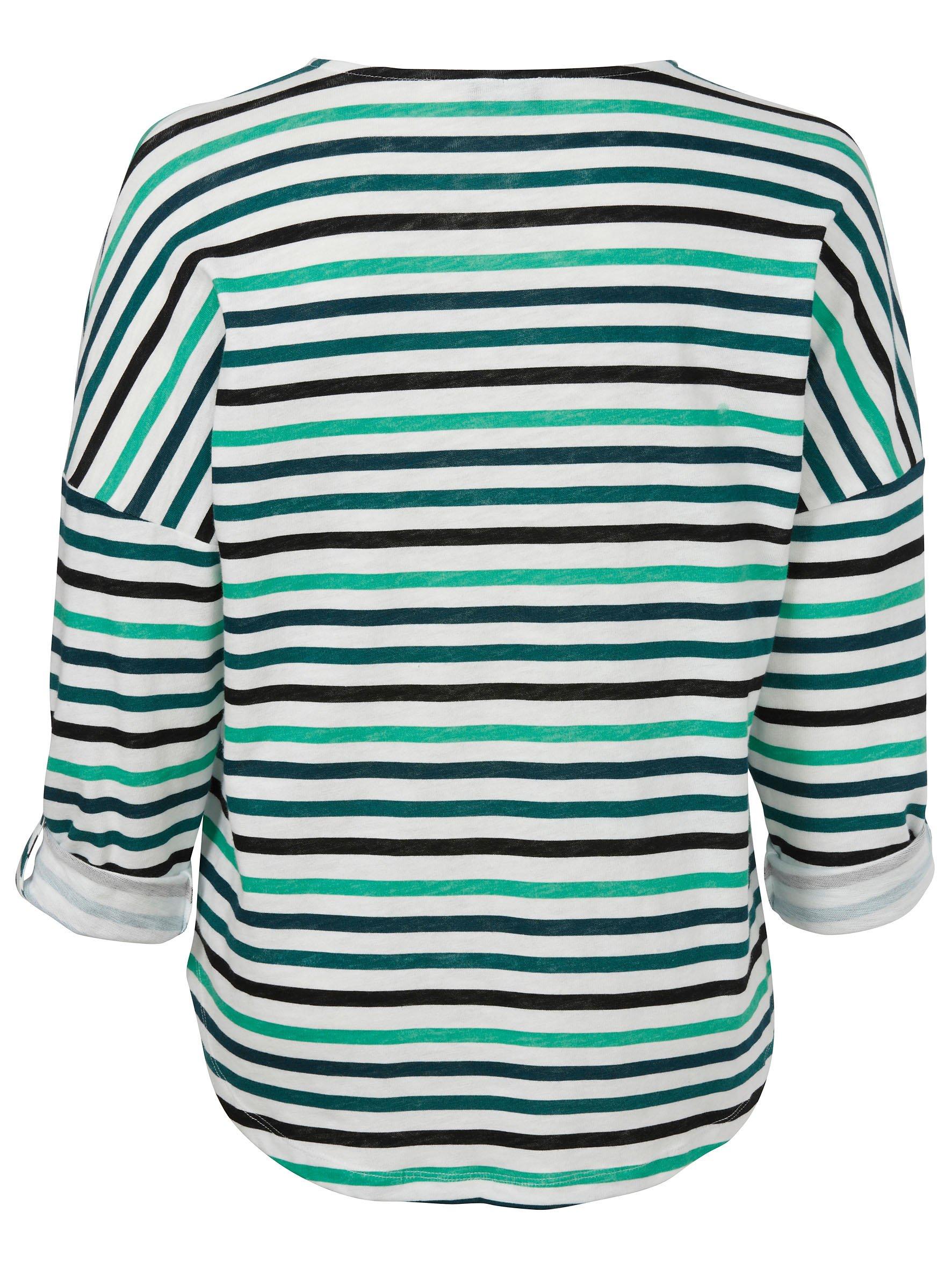 Gestreiftes Shirt mit Krempelfunktion
