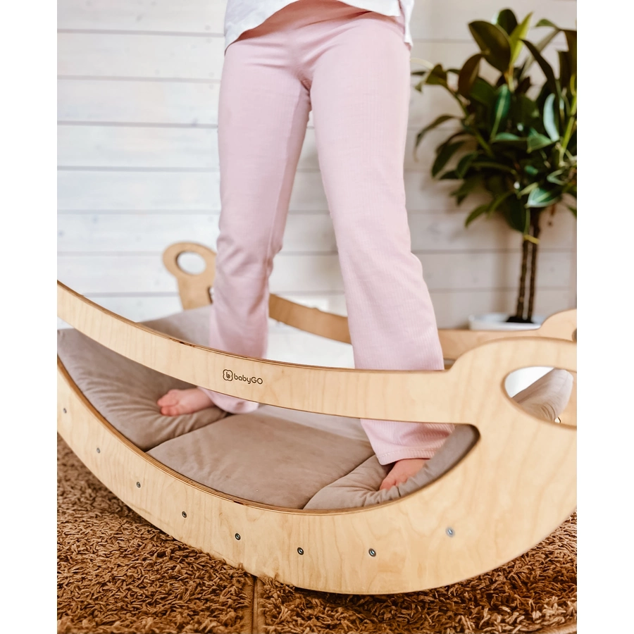babyGO Bogenwippe mit Polster, beige