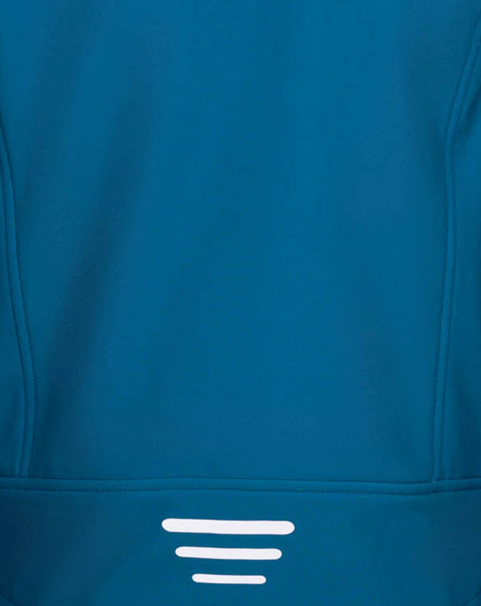 Softshell-JaKids TROLLFJORD in petrol/dolphin blue/spicy red
