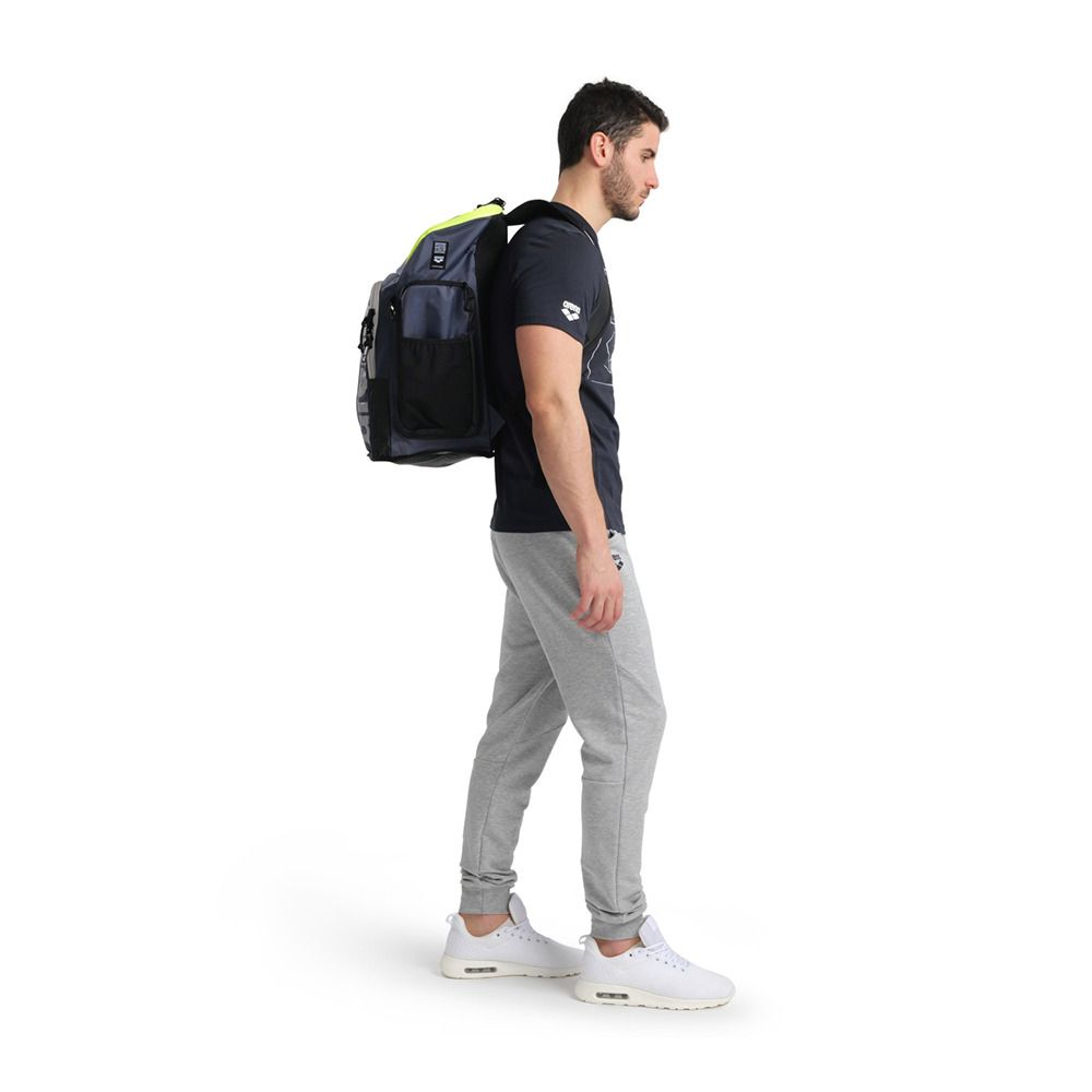 Arena SPIKY III 45L - Sac À dos navy/neon yellow