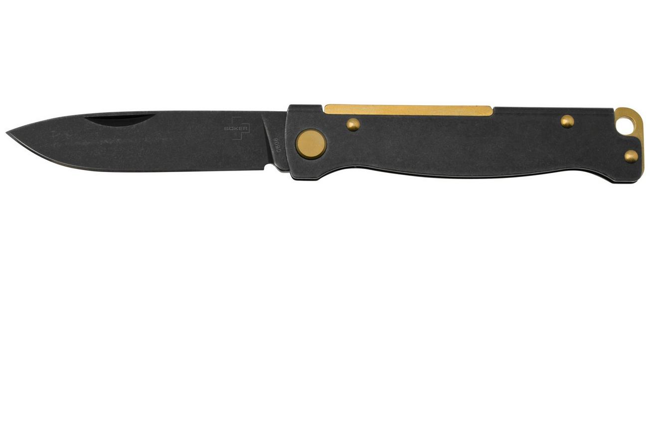 Böker Plus Atlas Blackwashed Brass 01BO859 zakmes