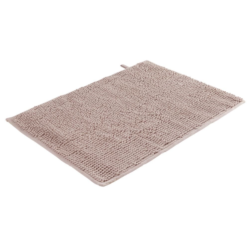 Tapis de bain chenille coloris rose 45x65cm