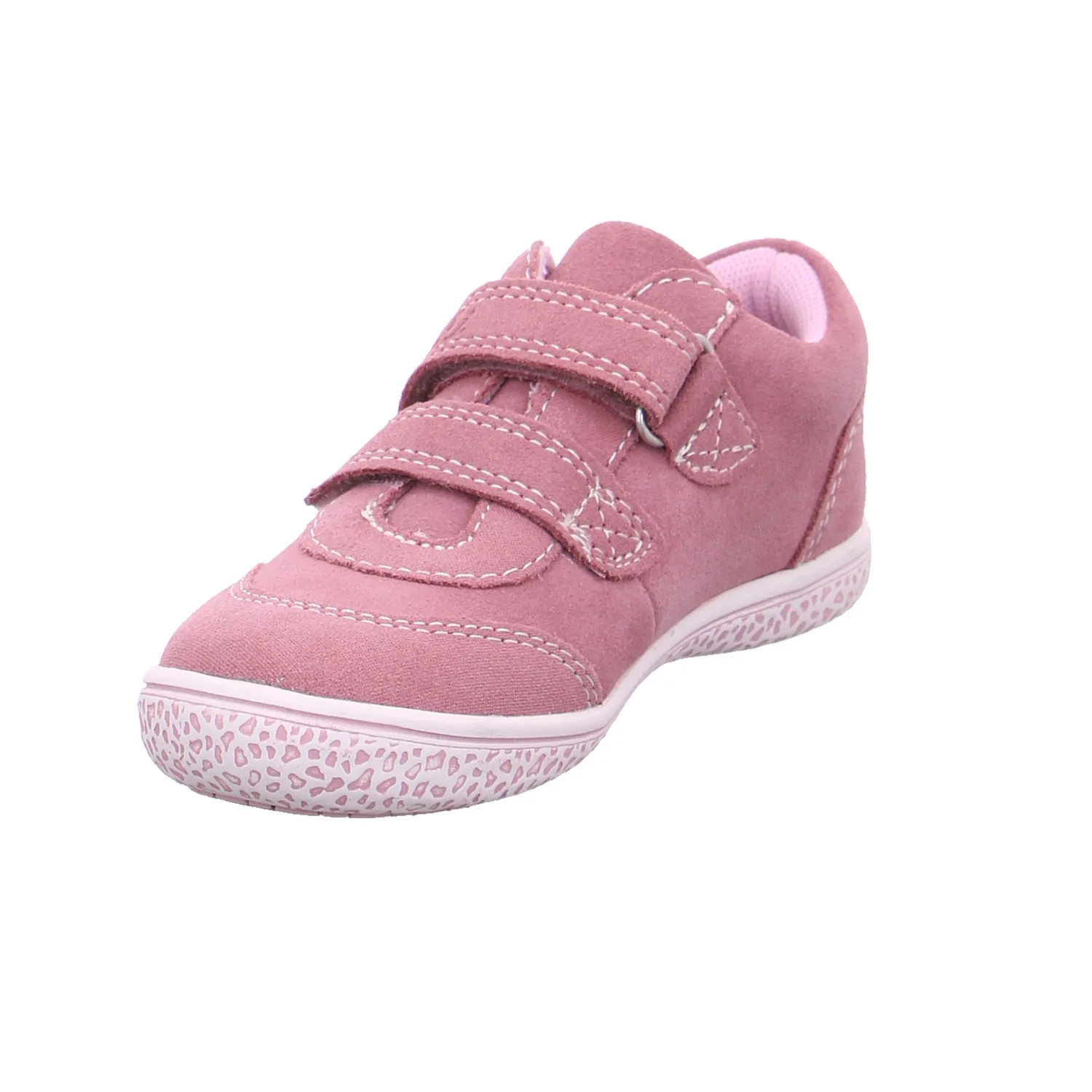 LURCHI Kleinkinder-Halbschuh Klett Rosa Leder  Leder Sneaker