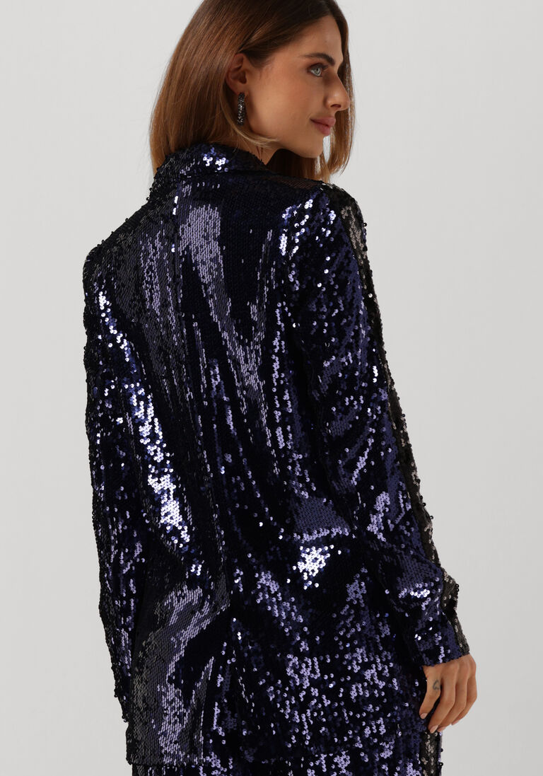COLOURFUL REBEL blauwe colourful rebel blazer ayla sequins single breasted boyfriend blazer