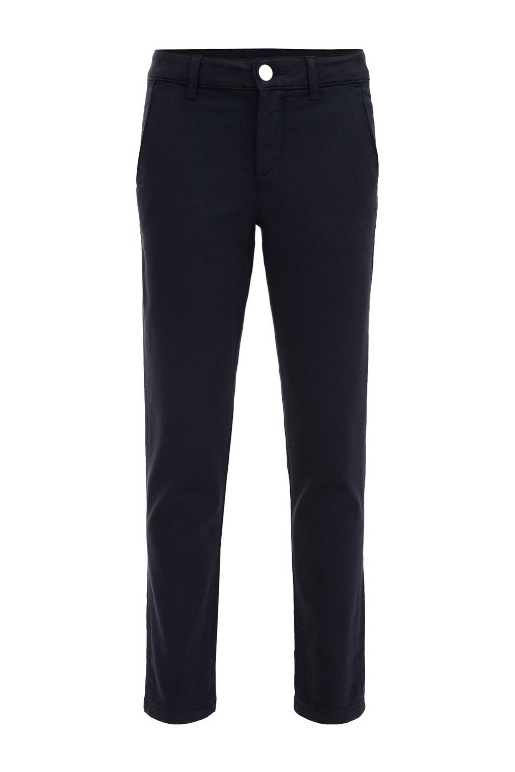 slim fit broek donkerblauw