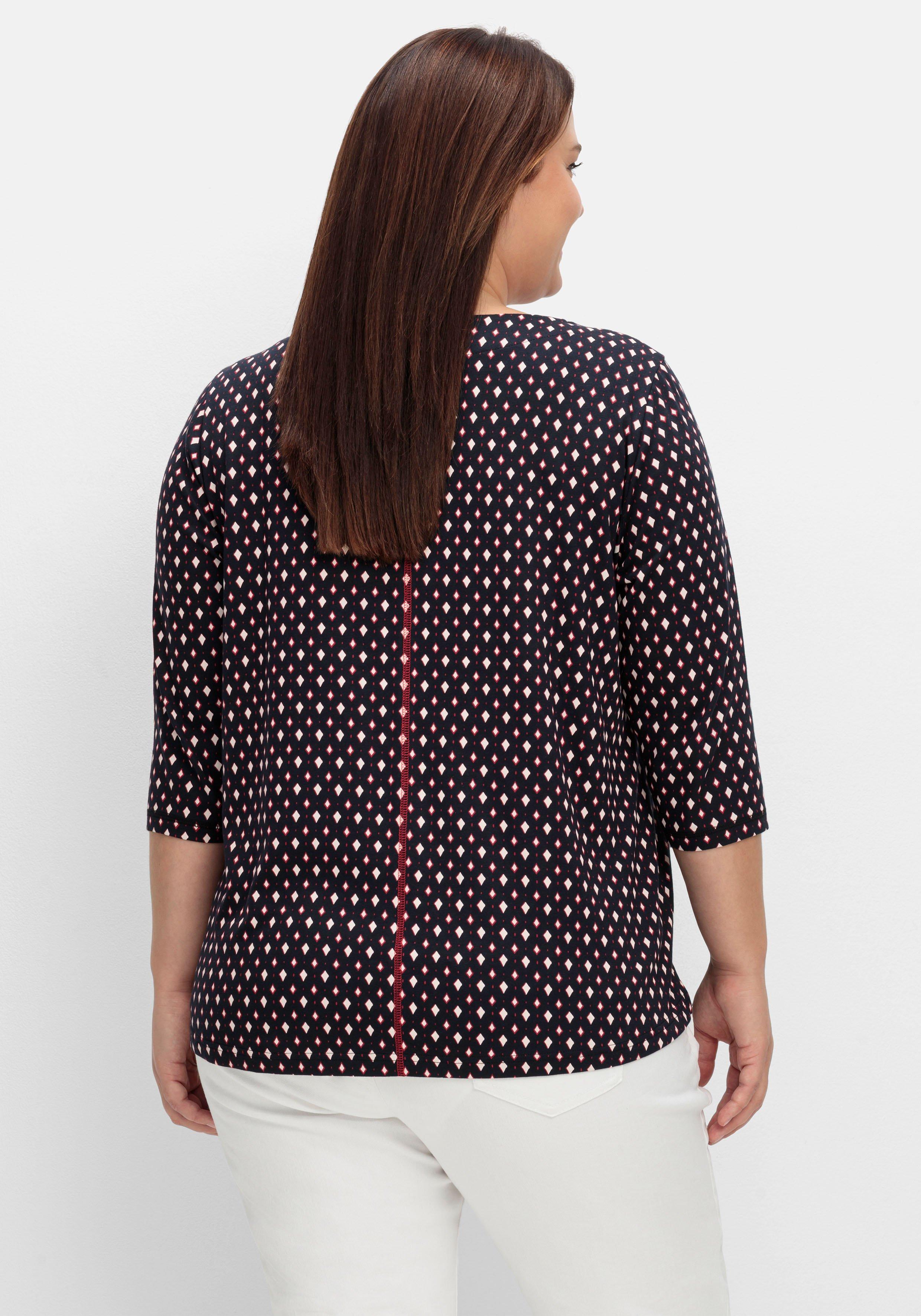 Shirt mit 3/4-Arm und grafischem Minimalprint