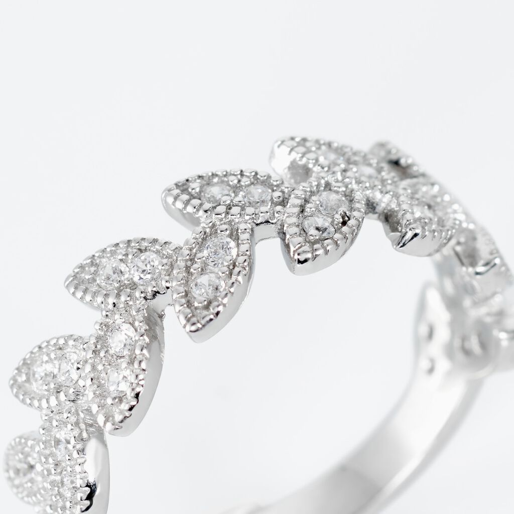 Bague Argent Blanc Cynome Oxydes De Zirconium