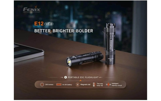 Fenix Taschenlampe »E12 V3,0 - 200 Lumen« wasserfest