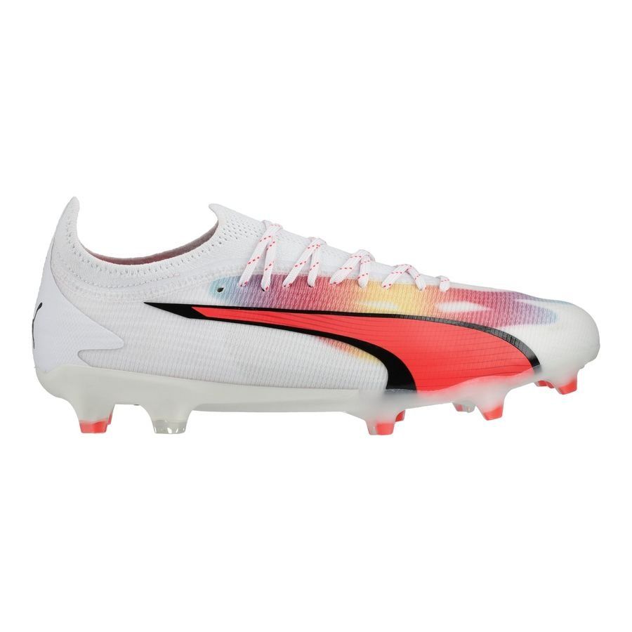 PUMA Ultra Ultimate FG/AG Breakthrough - Blanc/Noir/Fire Orchid Femme