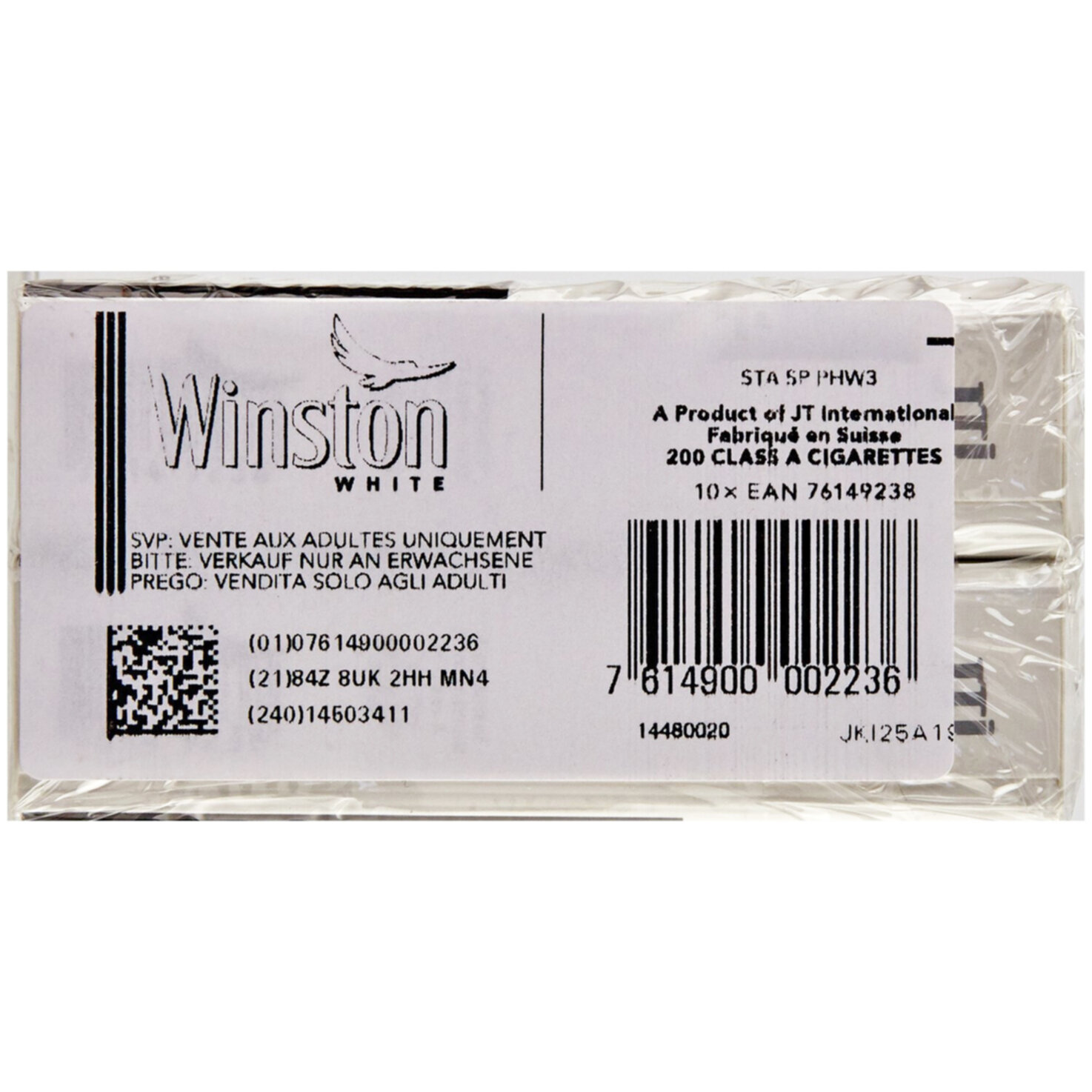 Winston Zigaretten White Box Stange