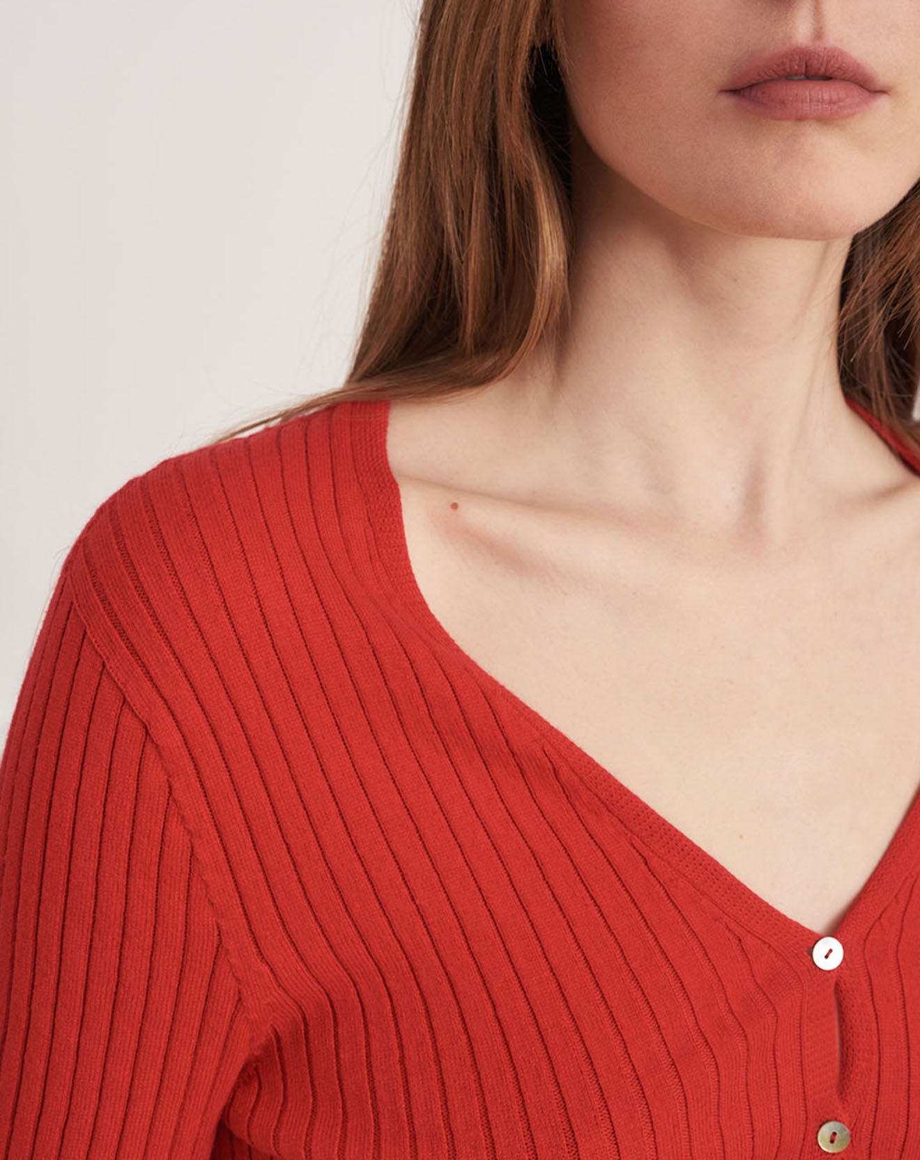 La Petite Francaise Gilet Micha rouge