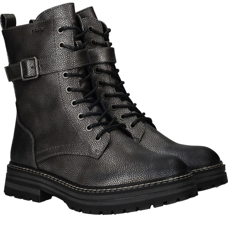Rieker Veterboots Zilver Dames