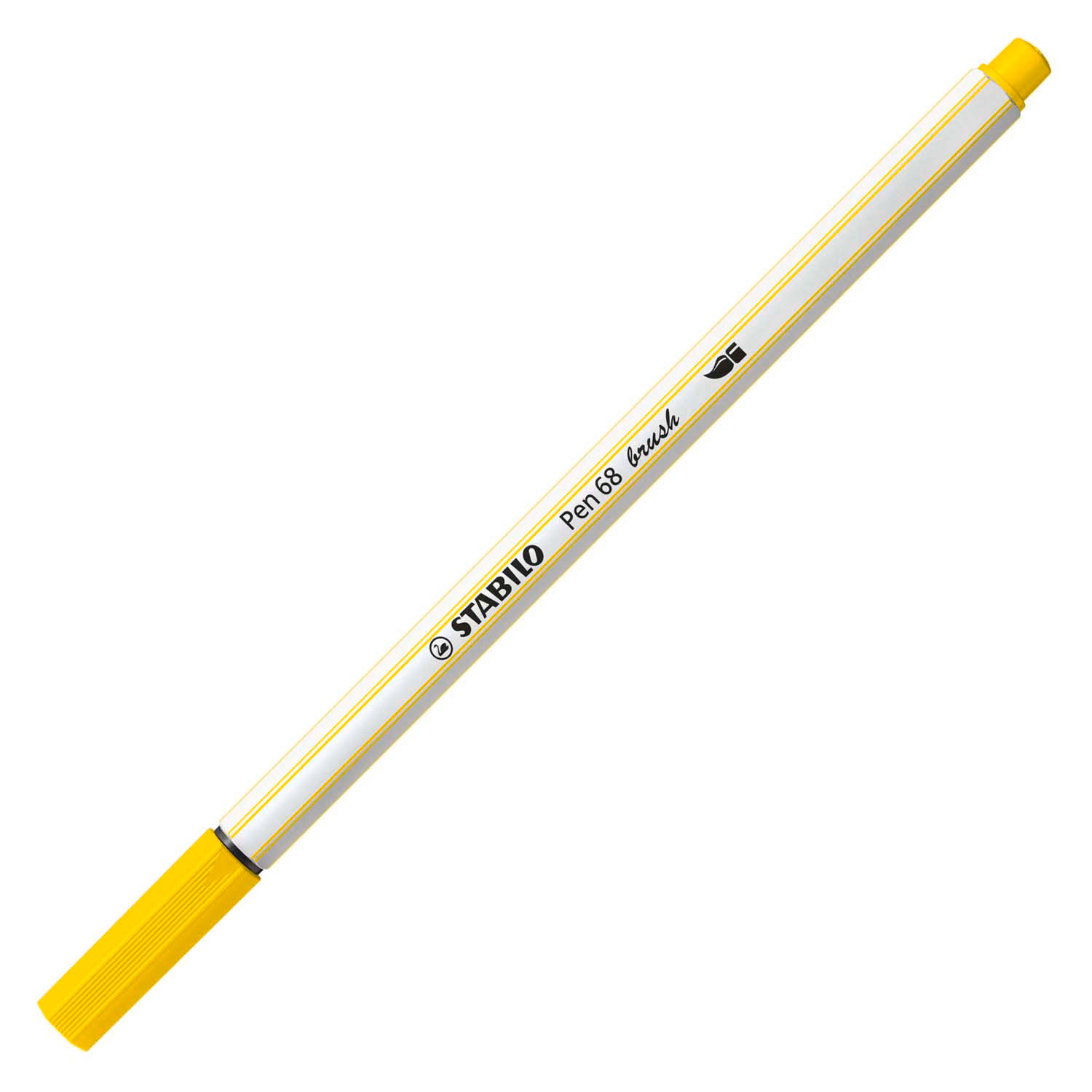 STABILO Pen 68 Brush - Viltstift - Citroen Geel (24)