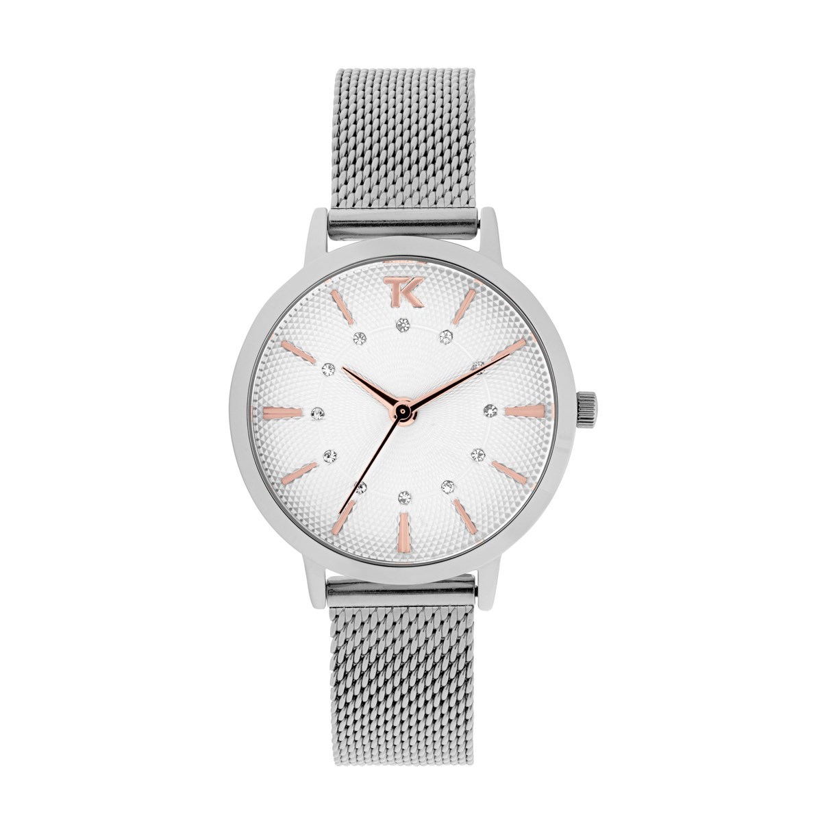 Montre analogique acier mailles milanaises LISE MILANAIS
