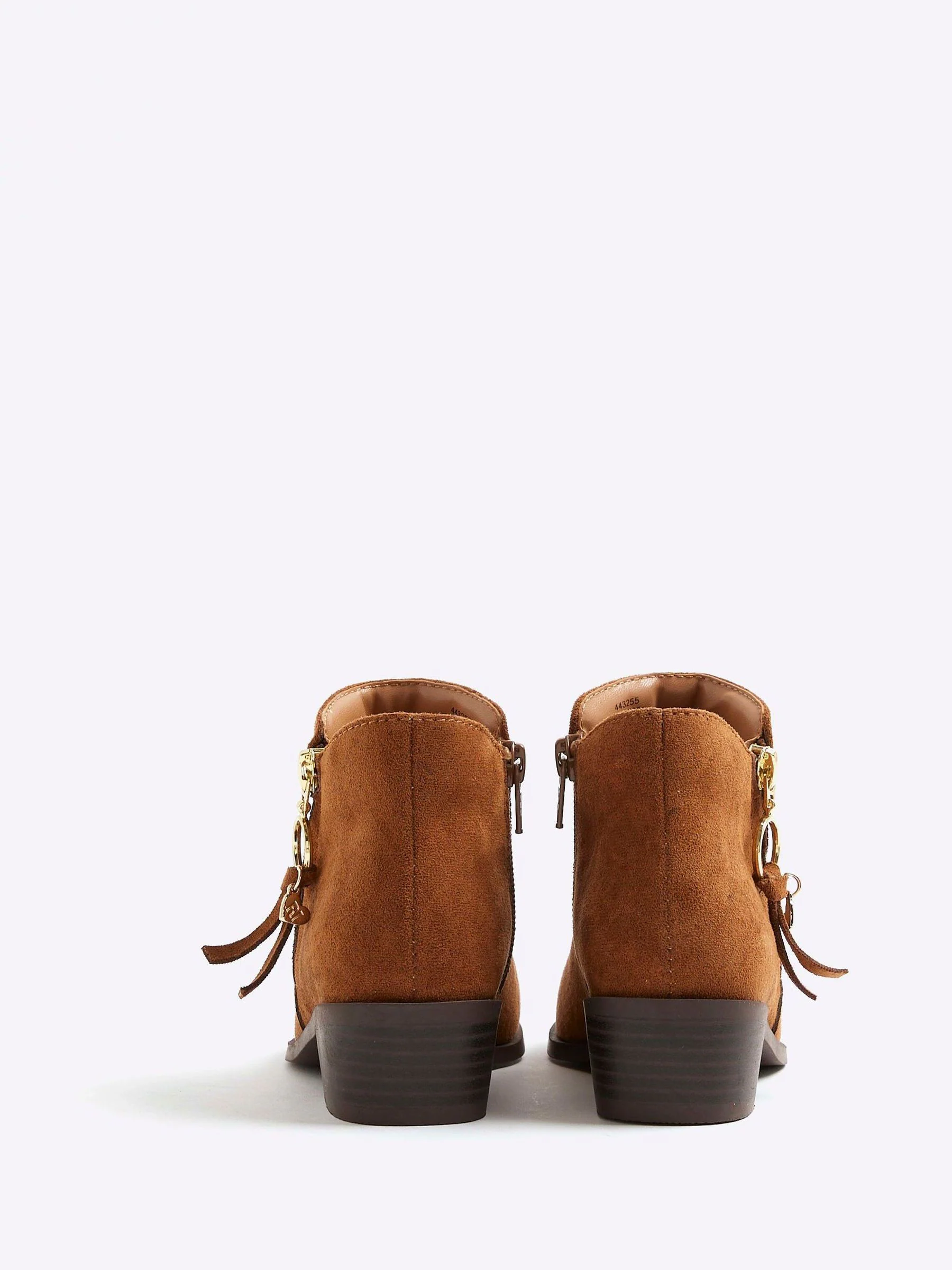 River Island Suedette Zip Ankle Boots