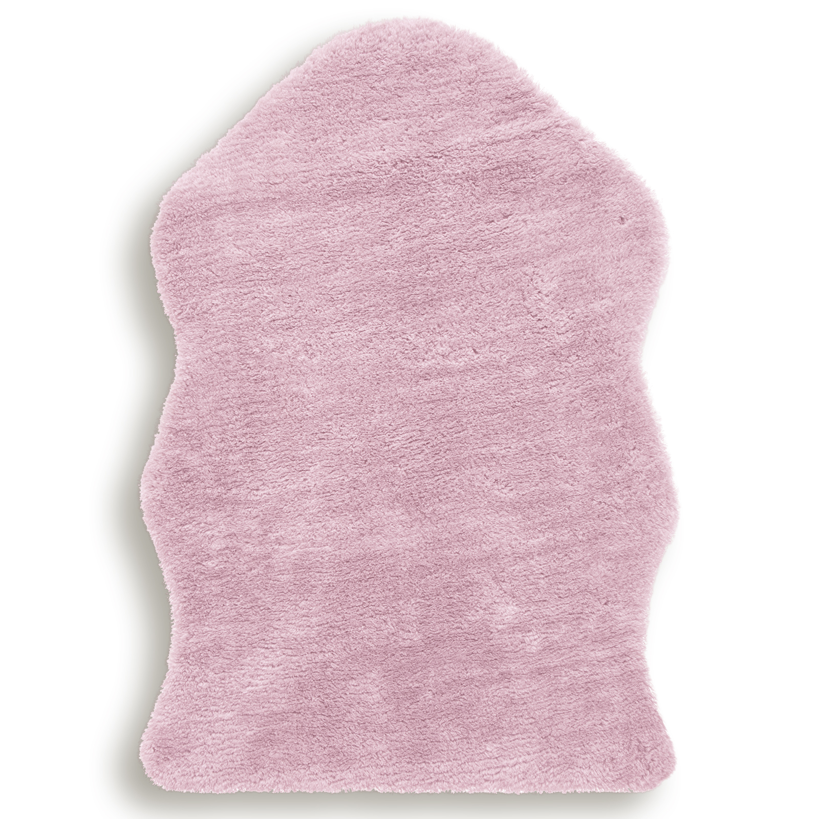 Kunstfell-Teppich - rosa - 55x80 cm