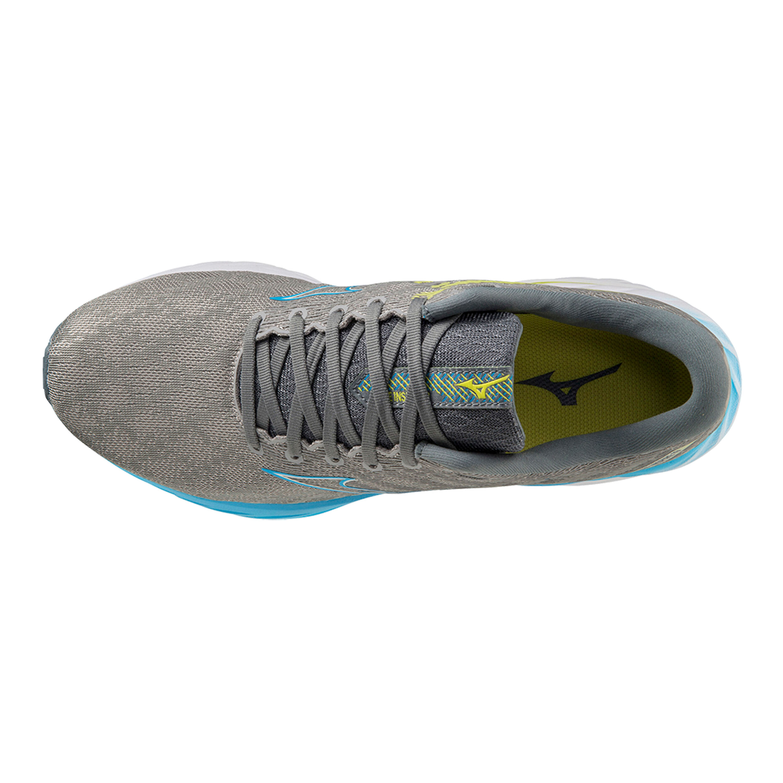 Mizuno Wave Inspire 19 Chaussure De Running Avec Stabilisateurs Hommes - Gris , Bleu Clair