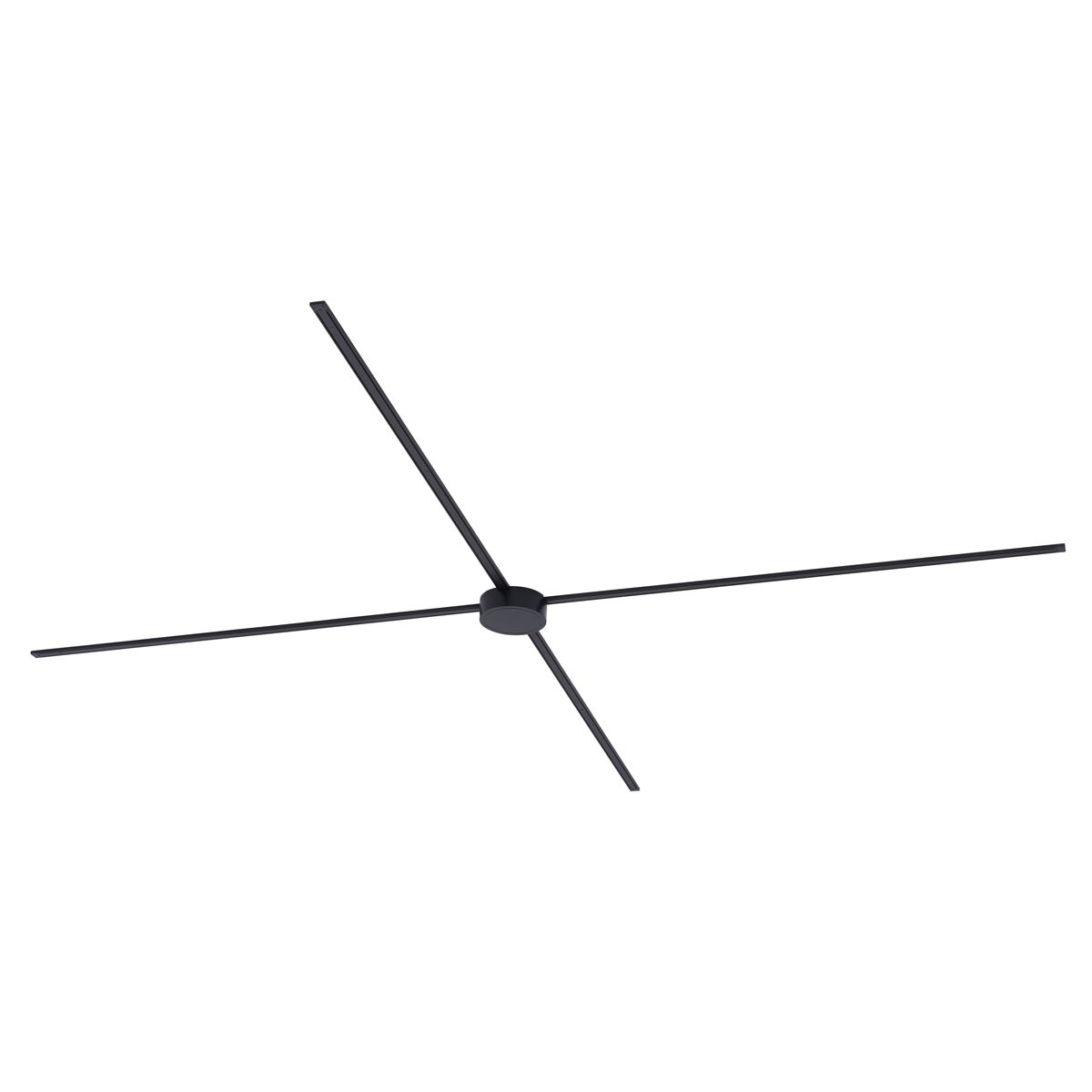Modern railsysteem zwart 1-fase 400 cm met ronde voeding - Magnetic