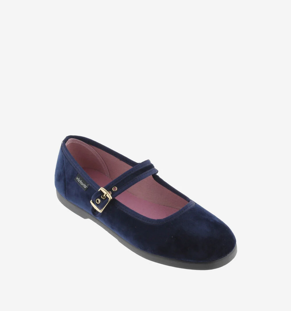 GONG-FU BALLERINE VELOURS Ballerines femme MARINO
