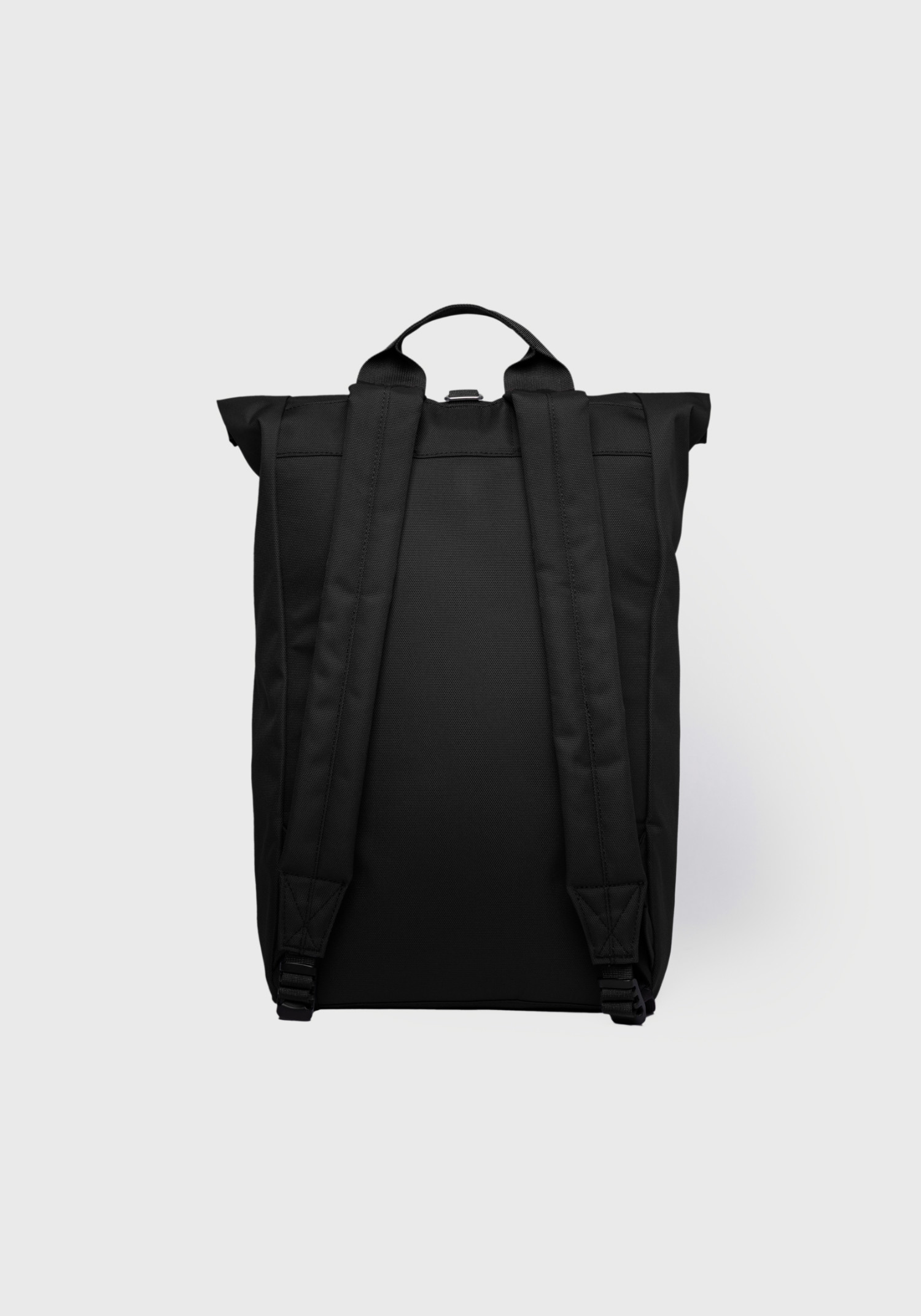 Sandqvist Rucksack Ground Rolltop Backpack L Black With Black Webbing