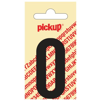 Pickup plakletter O zwart mat 60 mm