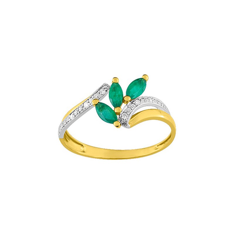 Bague femme - Emeraude - Or 18 Carats