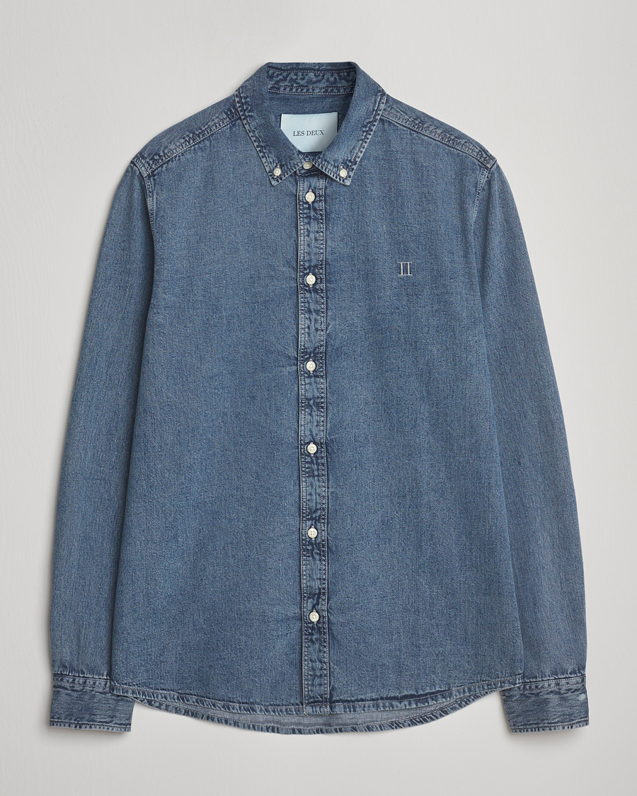 Les Deux Konrad Denim Shirt Light Indigo