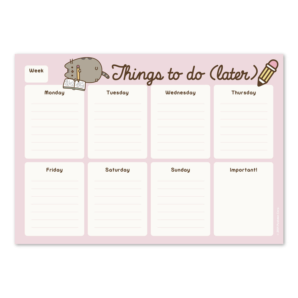 Organizador Sem A4 - Pusheen Rose