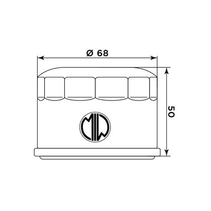 Filtre à huile Meiwa 268985 Type origine
