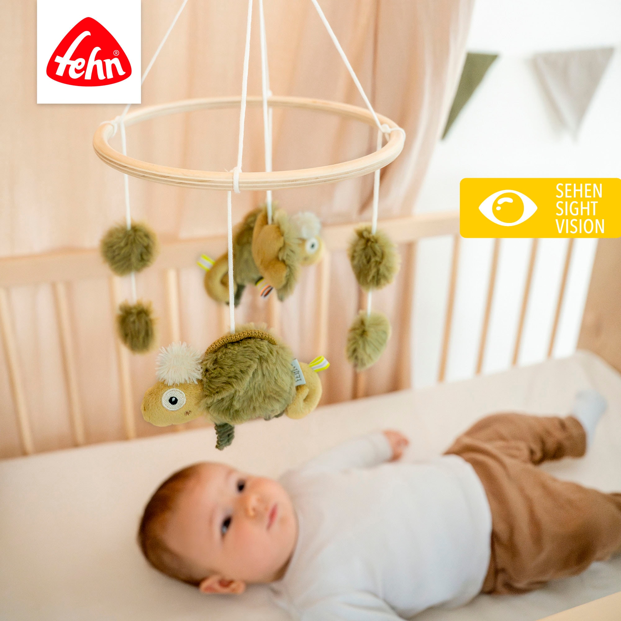 Fehn Mobile »Lazy, Crazy & Pink, Holz-Mobile Chamäleon«