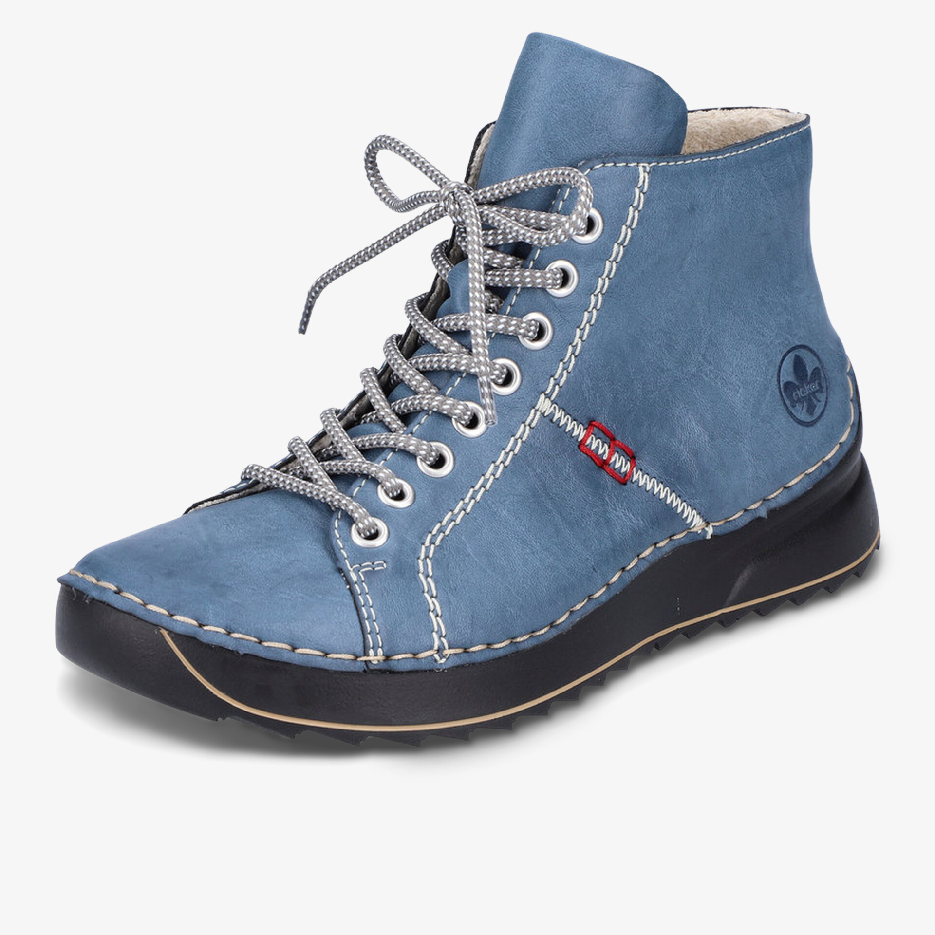 rieker Damen Schnürstiefeletten blau