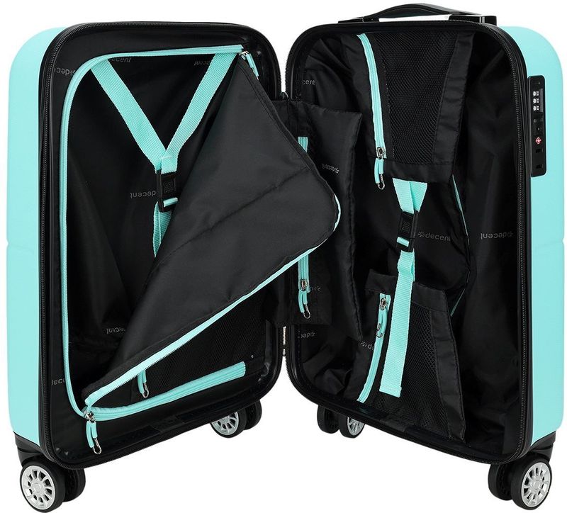 Decent - Neon-Fix - Handbagagekoffer - Mintgroen - ABS - 32L