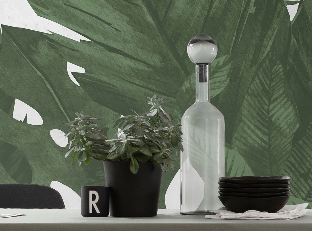 Komar Fototapete »Digitaldruck Vlies -  Botanic Harmony - Grösse 500 x 250 cm« bedruckt glatt Wohnzimmer, Schlafzimmer