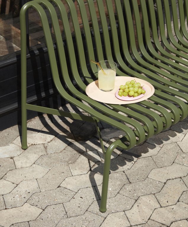 Hay Palissade Park tuinbank rond in Sky grey