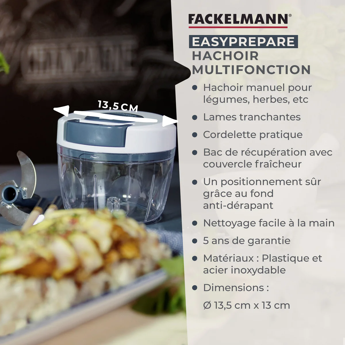 Hachoir manuel multifonction Easy Prepare Fackelmann