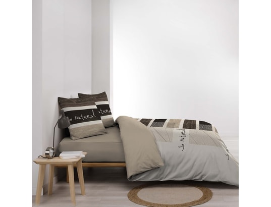 DOUCEUR D'INTERIEUR - Ensemble couette + 2 oreillers Parure de lit manala - 100% coton - 220 x 240 cm