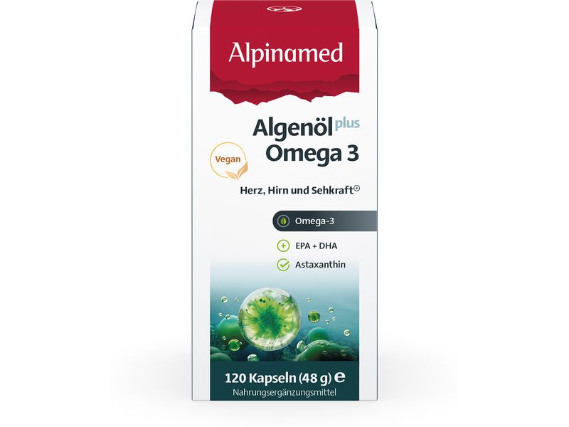 Alpinamed Kapsel Algenölplus Omega 3 120 Kapseln Nahrungsergänzungsmittel